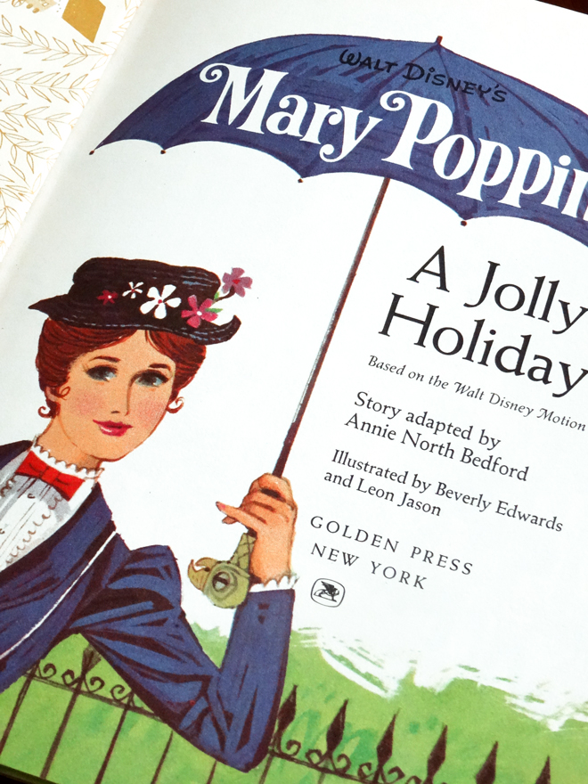 Vintage mary poppins little golden book.